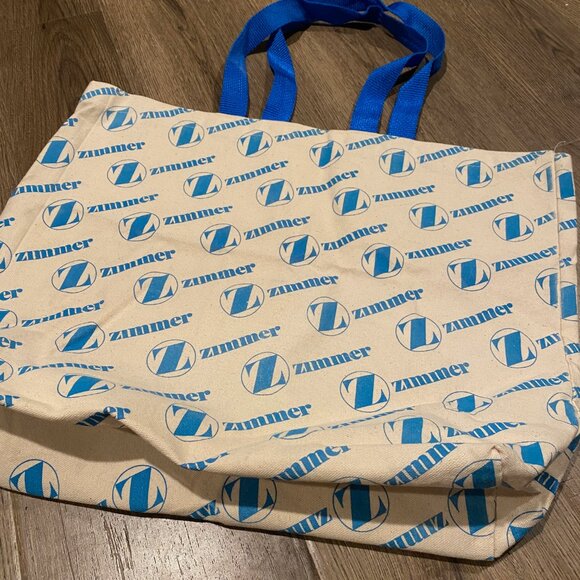 Zimmerβ Canvas Tote Bag - Large Reusable Shopping Bag 18x14x5 - Picture 2 of 3